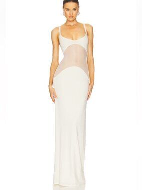Helsa SHEER KNIT CURVE DRESS